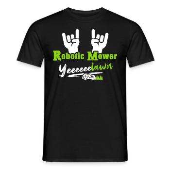 Tondeuse à gazon robotisée Tondeuse à gazon robotisée - T-shirt homme - noir - Devant - AI Model Male 178 light (178cm)