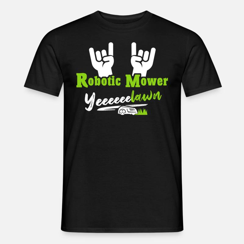 Rasenmähroboter Mähroboter - Männer T-Shirt - Schwarz