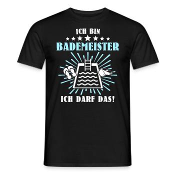 Schwimmmeister Bademeister - Männer T-Shirt - Schwarz - Vorne - AI Model Male 178 light (178cm)