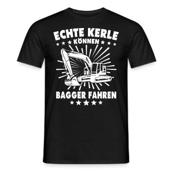 Baggerführer Bagger Baggerfahrer - Männer T-Shirt - Schwarz - Vorne - AI Model Male 178 light (178cm)