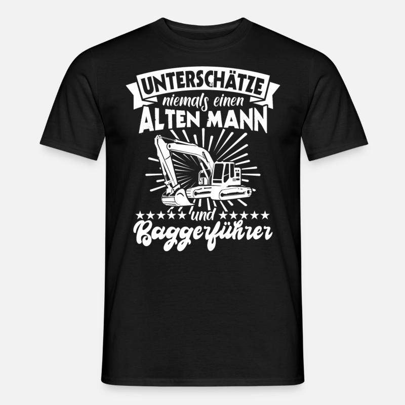 Baggerfahrer Bagger - Männer T-Shirt - Schwarz