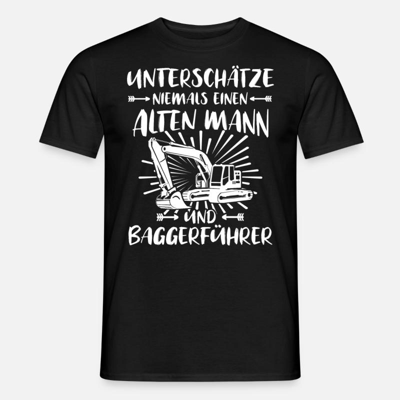 Baggerfuehrer Baggerfahrer - Männer T-Shirt - Schwarz