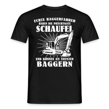 Baggerführer Bagger Baggerfahrer - Männer T-Shirt - Schwarz - Vorne - AI Model Male 178 light (178cm)
