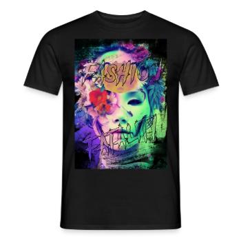 MODE-TODESFALL 1 - Männer T-Shirt - Schwarz - Vorne - AI Model Male 178 light (178cm)