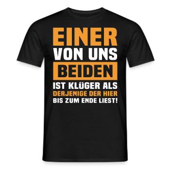 Klüger Als Du - Männer T-Shirt - Schwarz - Vorne - AI Model Male 178 light (178cm)