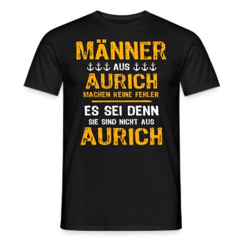 Aurich Mann Auricher Männer - Männer T-Shirt - Schwarz - Vorne - AI Model Male 178 light (178cm)