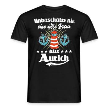 Aurich Frau Auricherin - Männer T-Shirt - Schwarz - Vorne - AI Model Male 178 light (178cm)