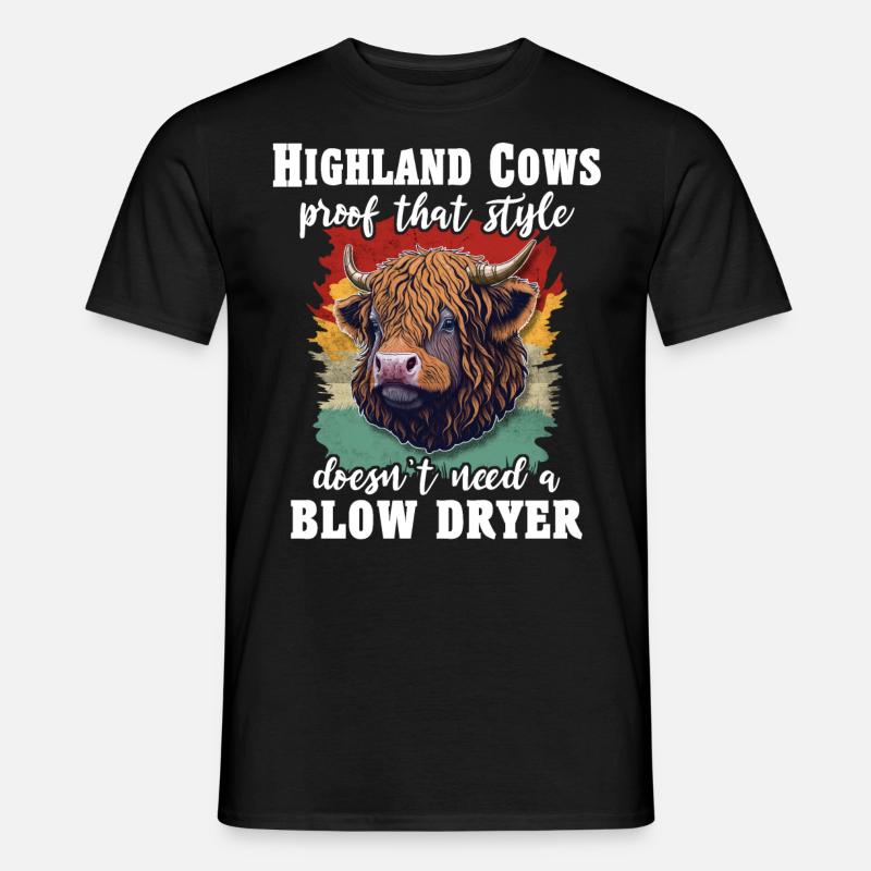 Hochlandrinder Cattles - Männer T-Shirt - Schwarz