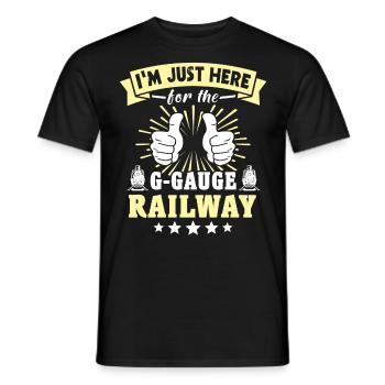 Gartenbahn Modelleisenbahn - Männer T-Shirt - Schwarz - Vorne - AI Model Male 178 light (178cm)
