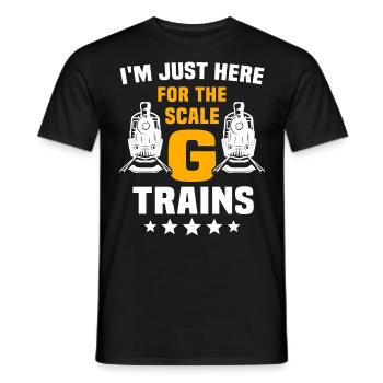 Gartenbahn Modelleisenbahn - Männer T-Shirt - Schwarz - Vorne - AI Model Male 178 light (178cm)