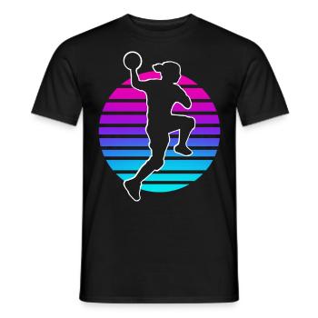 Handball Handball Joueur de handball féminin - T-shirt homme - noir - Devant - AI Model Male 178 light (178cm)