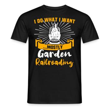 Gartenbahn Garteneisenbahn Spur G - Männer T-Shirt - Schwarz - Vorne - AI Model Male 178 light (178cm)