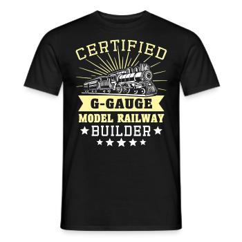 Gartenbahn Garteneisenbahn Spur G - Männer T-Shirt - Schwarz - Vorne - AI Model Male 178 light (178cm)