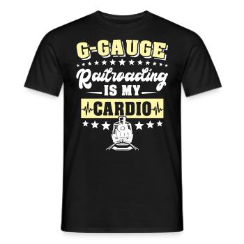 Gartenbahn Garteneisenbahn Spur G - Männer T-Shirt - Schwarz - Vorne - AI Model Male 178 light (178cm)