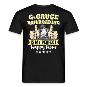 Gartenbahn Garteneisenbahn Spur G - Männer T-Shirt - Schwarz - Vorne - AI Model Male 178 light (178cm)
