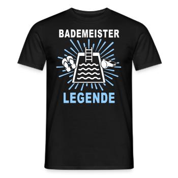 Bademeister Schwimmmeister - Männer T-Shirt - Schwarz - Vorne - AI Model Male 178 light (178cm)