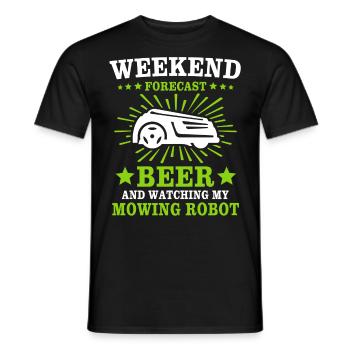Tondeuse à gazon robotisée Tondeuse à gazon robotisée - T-shirt homme - noir - Devant - AI Model Male 178 light (178cm)