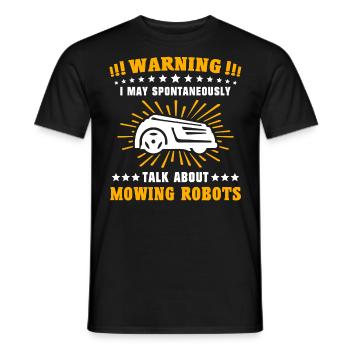 Tondeuse robot Robot tondeuse - T-shirt homme - noir - Devant - AI Model Male 178 light (178cm)