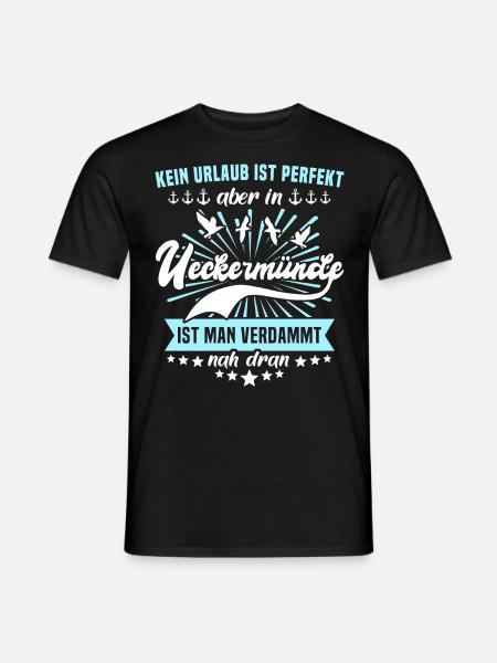 Ueckermünde Sprüche Ueckermünder Spruch - Männer T-Shirt - Schwarz