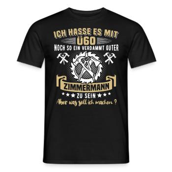 Zimmermann Ü50 Geburtstag 50 Jahre Zimmerer - Männer T-Shirt - Schwarz - Vorne - AI Model Male 178 light (178cm)