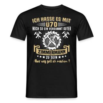 Zimmermann Ü60 Geburtstag 60 Jahre Zimmerer - Männer T-Shirt - Schwarz - Vorne - AI Model Male 178 light (178cm)