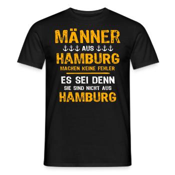 Hamburg Mann Hamburger Männer - Männer T-Shirt - Schwarz - Vorne - AI Model Male 178 light (178cm)