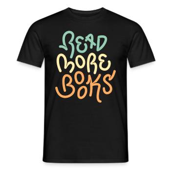 Lire plus de livres - T-shirt homme - noir - Devant - AI Model Male 178 light (178cm)