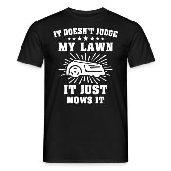 Tondeuse robot - T-shirt homme - noir - Devant - AI Model Male 178 light (178cm)