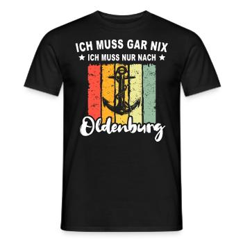 Oldenburg Sprüche Oldenburger - Männer T-Shirt - Schwarz - Vorne - AI Model Male 178 light (178cm)