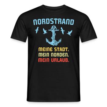 Nordstrand Sprüche Nordstrander Spruch - Männer T-Shirt - Schwarz - Vorne - AI Model Male 178 light (178cm)