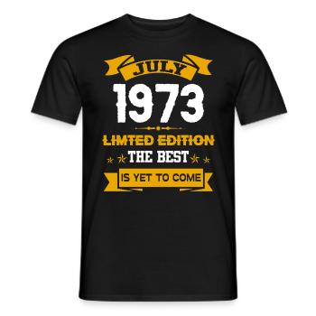 Juli 1973 Geburtstagsgeschenk - Männer T-Shirt - Schwarz - Vorne - AI Model Male 178 light (178cm)