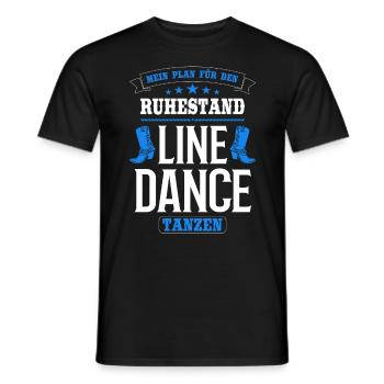Linedance Line Dance Country Rentner Opa Geschenk - Männer T-Shirt - Schwarz - Vorne - AI Model Male 178 light (178cm)