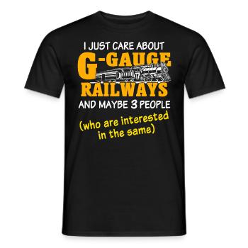 Garteneisenbahn Modelleisenbahn Spur G - Männer T-Shirt - Schwarz - Vorne - AI Model Male 178 light (178cm)