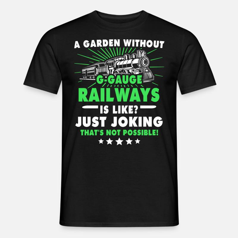 Garteneisenbahn Modelleisenbahn Spur G - Männer T-Shirt - Schwarz