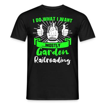 Garteneisenbahn Modelleisenbahn Spur G - Männer T-Shirt - Schwarz - Vorne - AI Model Male 178 light (178cm)