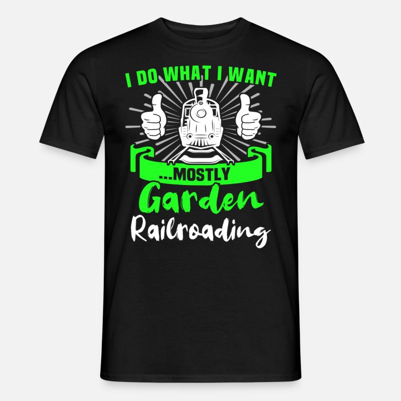 Garteneisenbahn Modelleisenbahn Spur G - Männer T-Shirt - Schwarz