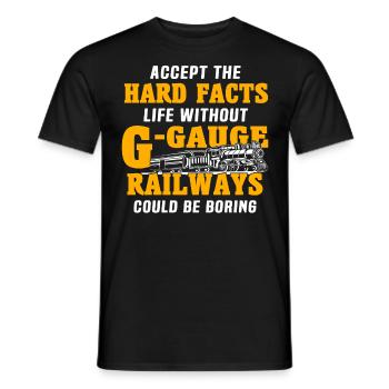 Garteneisenbahn Modelleisenbahn Spur G - Männer T-Shirt - Schwarz - Vorne - AI Model Male 178 light (178cm)