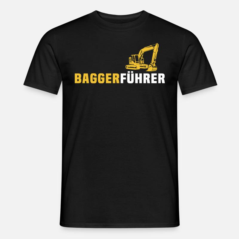 Bagger Ich Liebe Baggerfahrer - Männer T-Shirt - Schwarz