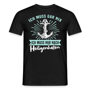 Heiligenhafen Sprüche Heiligenhafener Spruch - Männer T-Shirt - Schwarz - Vorne - AI Model Male 178 light (178cm)