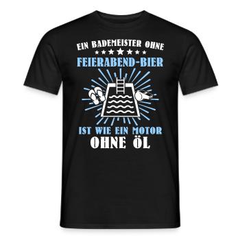 Schwimmmeister Sprüche Bademeister - Männer T-Shirt - Schwarz - Vorne - AI Model Male 178 light (178cm)
