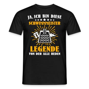 Schwimmmeister Sprüche Bademeister - Männer T-Shirt - Schwarz - Vorne - AI Model Male 178 light (178cm)