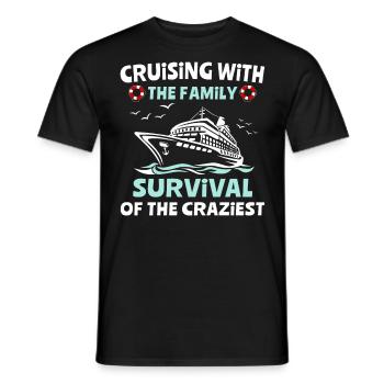 Cruise Family Sea Voyage - Men's T-Shirt - black - Front - AI Model Male 178 light (178cm)