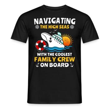 Cruise Sea Voyage Family Cruise - Men's T-Shirt - black - Front - AI Model Male 178 light (178cm)
