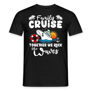 Croisière familiale en bateau de croisière - T-shirt homme - noir - Devant - AI Model Male 178 light (178cm)
