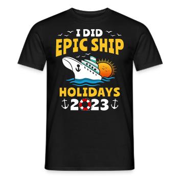 Kreuzfahrt 2023 Cruise - Männer T-Shirt - Schwarz - Vorne - AI Model Male 178 light (178cm)