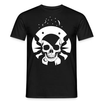 Horror Skull Skull Art Skull Gothic Heavy Metal - Men's T-Shirt - black - Front - AI Model Male 178 light (178cm)