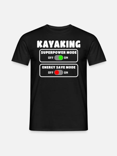 Kajak Kajaking - Männer T-Shirt - Schwarz