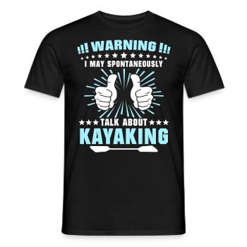 Kayak Kayaking - Männer T-Shirt - Schwarz - Vorne - AI Model Male 178 light (178cm)