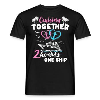 Cruise Couple Sea Voyage Cruise Ship - Men's T-Shirt - black - Front - AI Model Male 178 light (178cm)