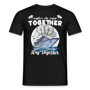 Cruise Couple Sea Voyage Cruise Ship - Men's T-Shirt - black - Front - AI Model Male 178 light (178cm)